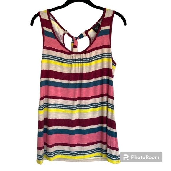 Anthropologie Deletta Stripe Tie Back Tank | S - Picture 2 of 6